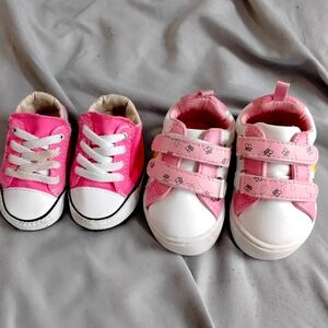 Pink Infants Shoes Set Size 1&2